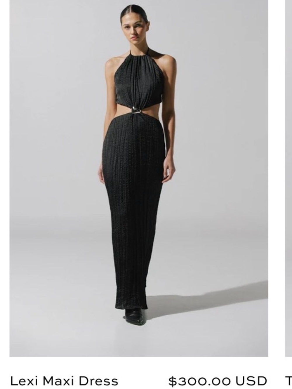 Baobab Collection Black Halter Backless Maxi Dress